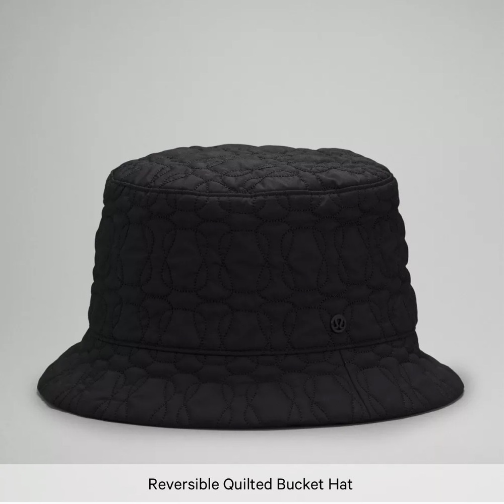 Lululemon reversible water repellent Black Quilted Bucket Hat